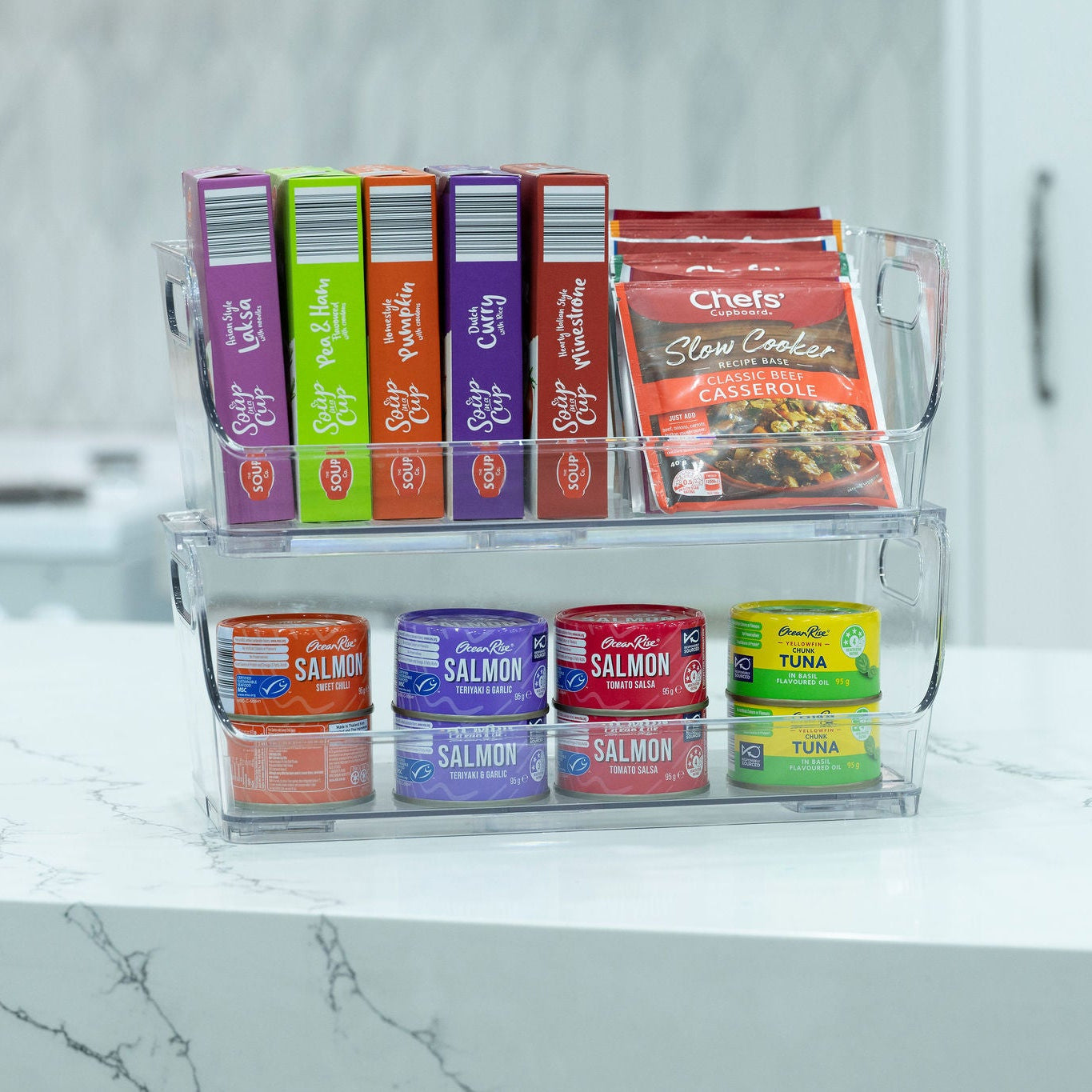 Large Clear Stackable Organiser