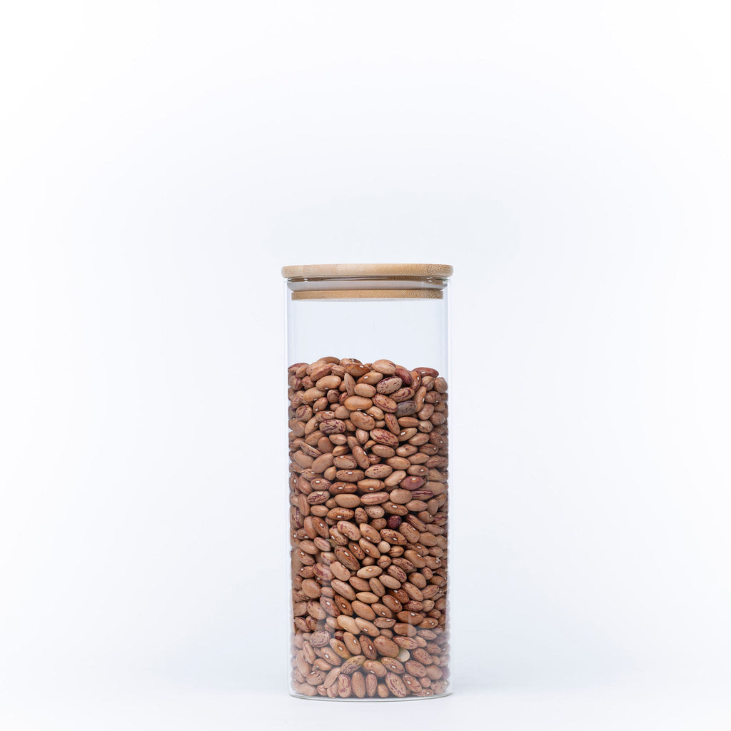 Round Glass Jar with Bamboo Lid - 1750ml-2