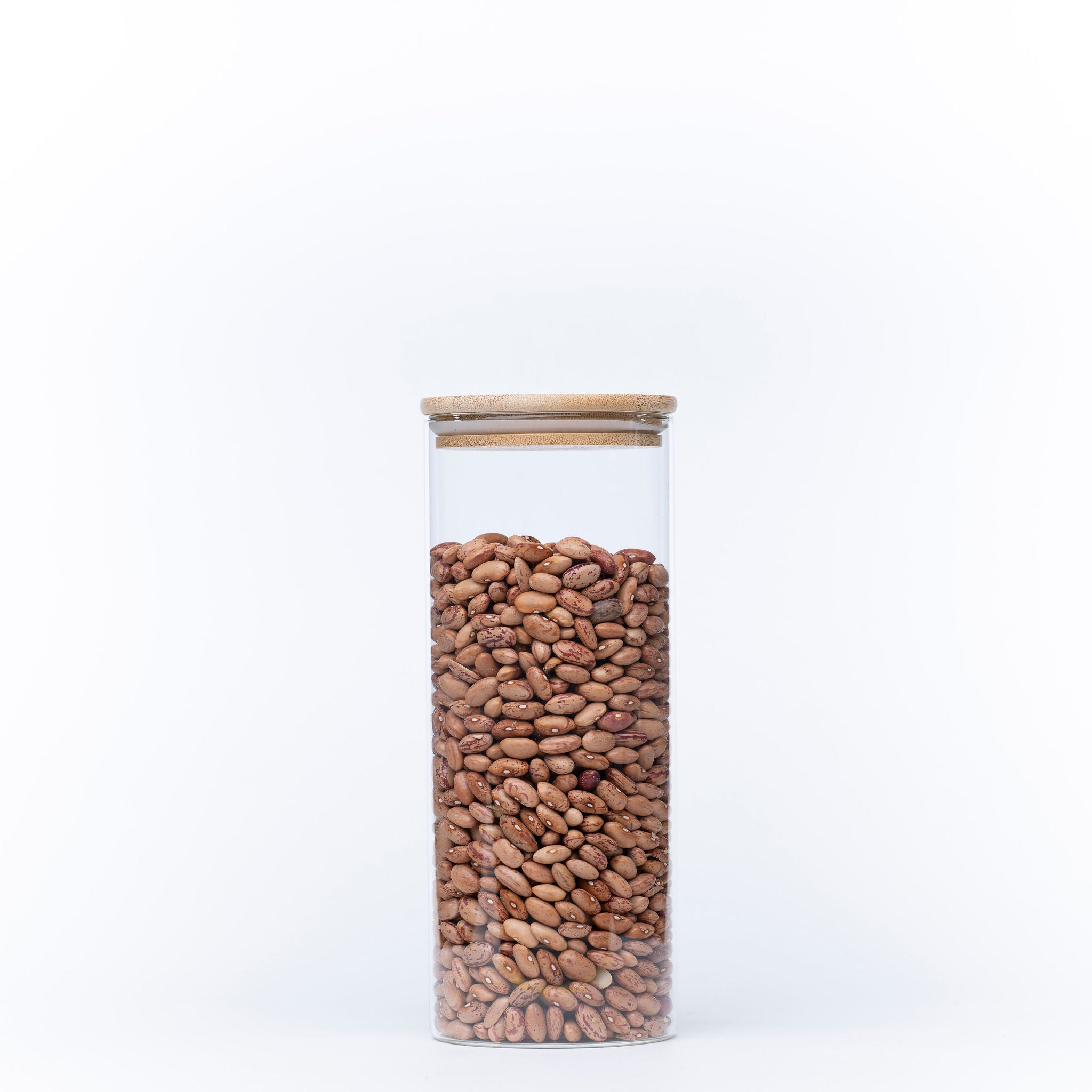 Round Glass Jar with Bamboo Lid - 1750ml-2