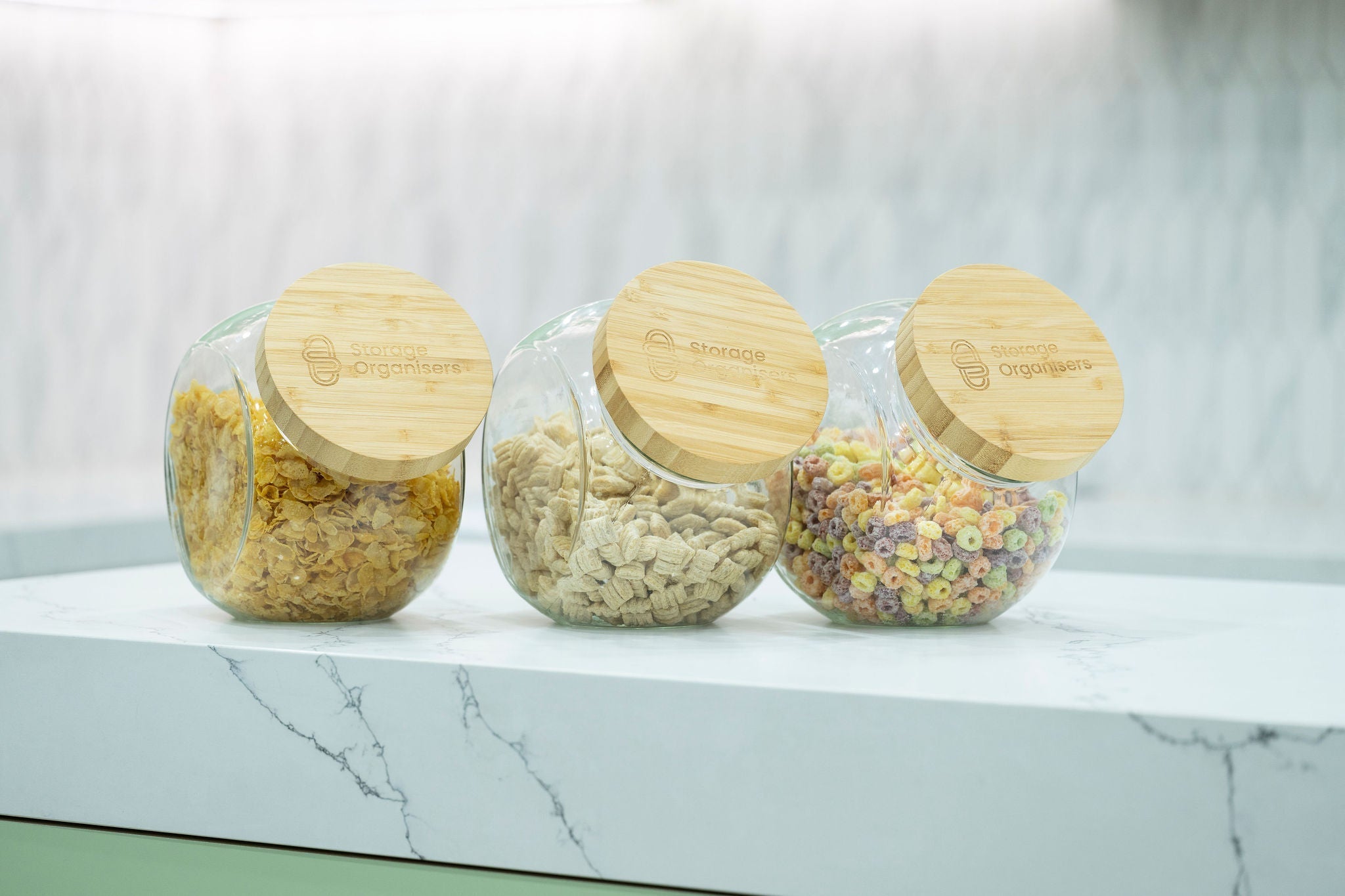 Round Tilt Glass Jar with Bamboo Lid – 4 L-2