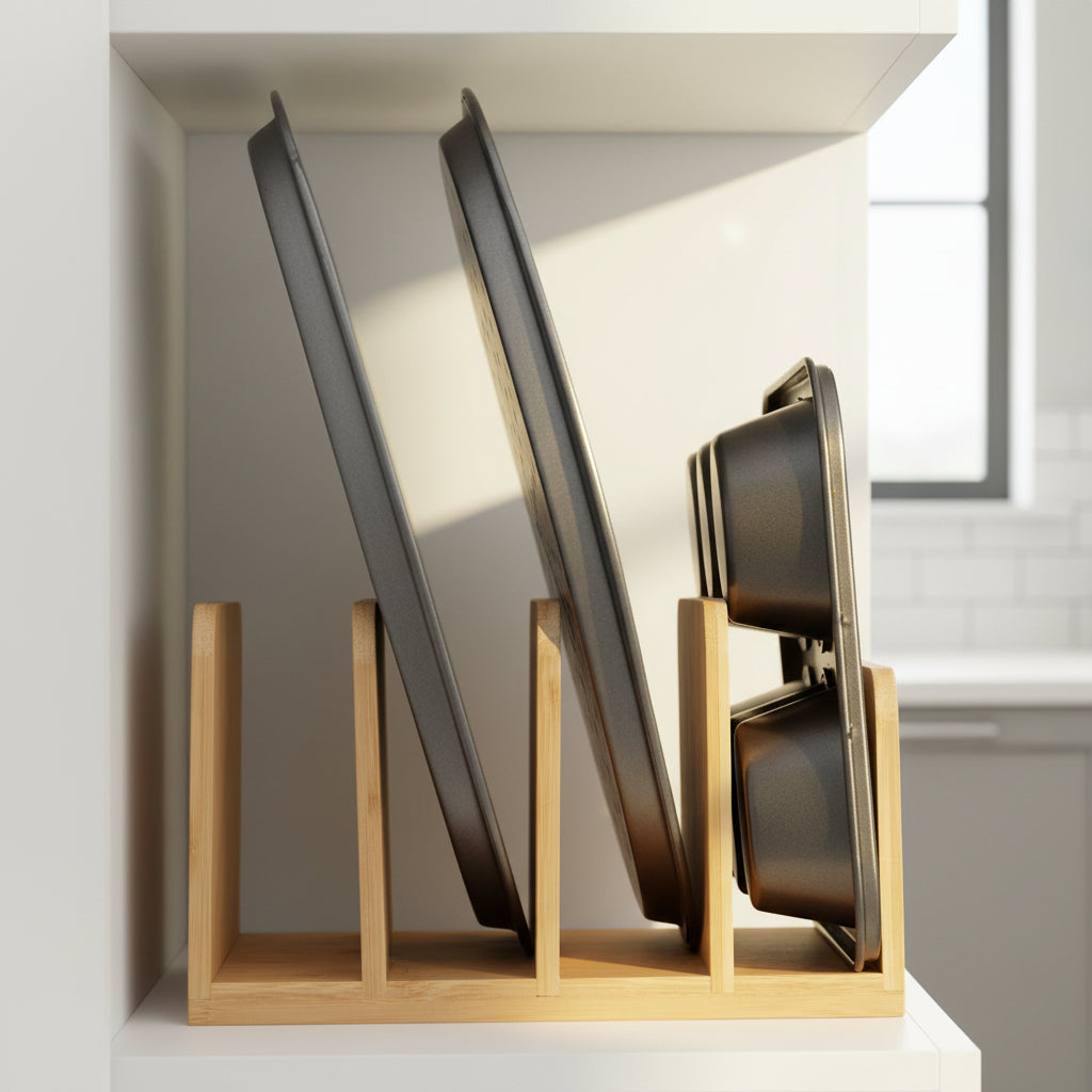 Bamboo Standing Tray & Lid Organiser