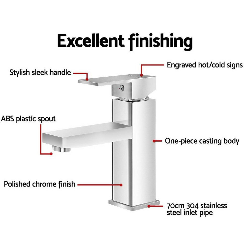 NNEDSZ Basin Mixer Tap Faucet Bathroom Vanity Counter Top WELS Standard Brass Silver