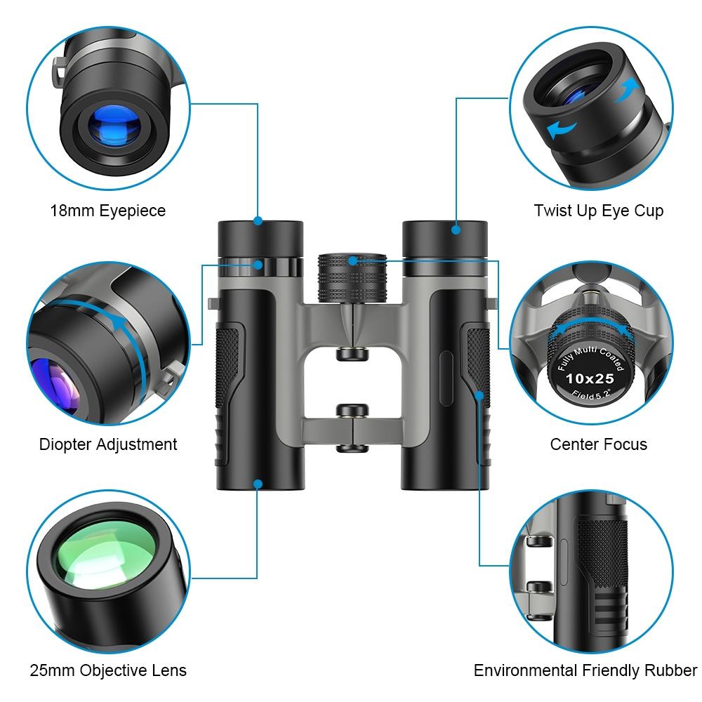 NNEIDS 25X Binoculars For Bird-Watching Hunting And Hiking - Bak4 Prism