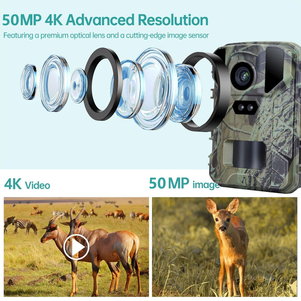 NNEIDS 50Mp / 4K Mini Wildlife Hunting Camera With Night Vision
