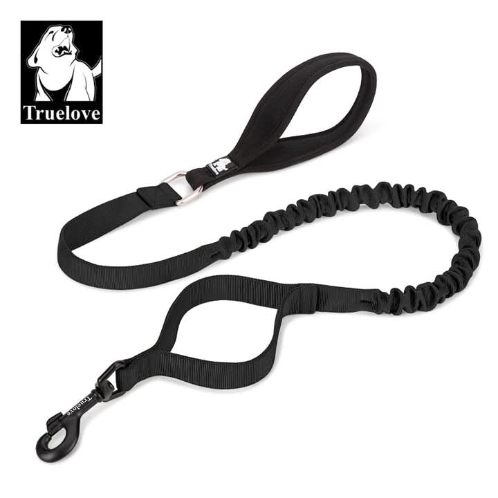 True Love Military Dog Leash - 2.5 cm width and 1.4 m length Black L