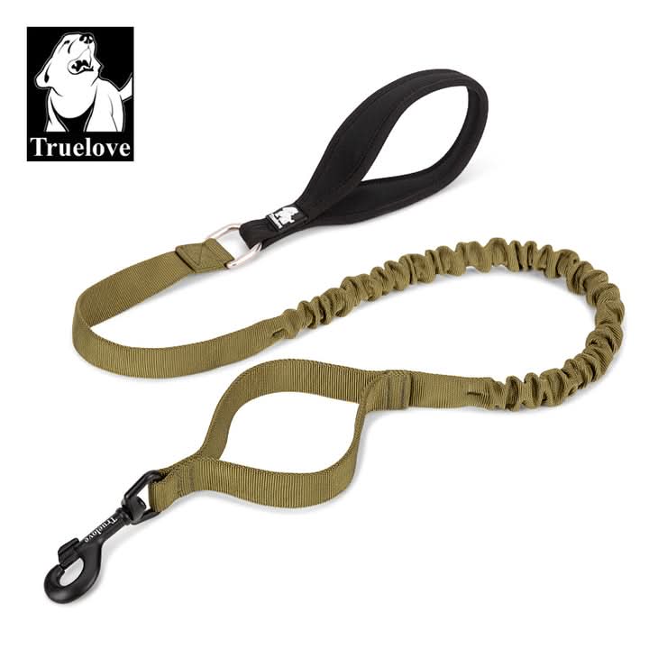 True Love Military Dog Leash 2 cm width and 1.4 m length - Army Green M