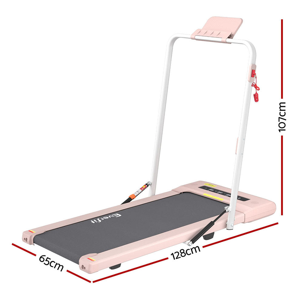 NNEDSZ Treadmill Electric Walking Pad Under Desk Home Gym Fitness 400mm Pink