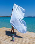 Quick-Dry Cotton Towel – Lightweight Beach & Travel Towel – Light Blue – Ipanema-0