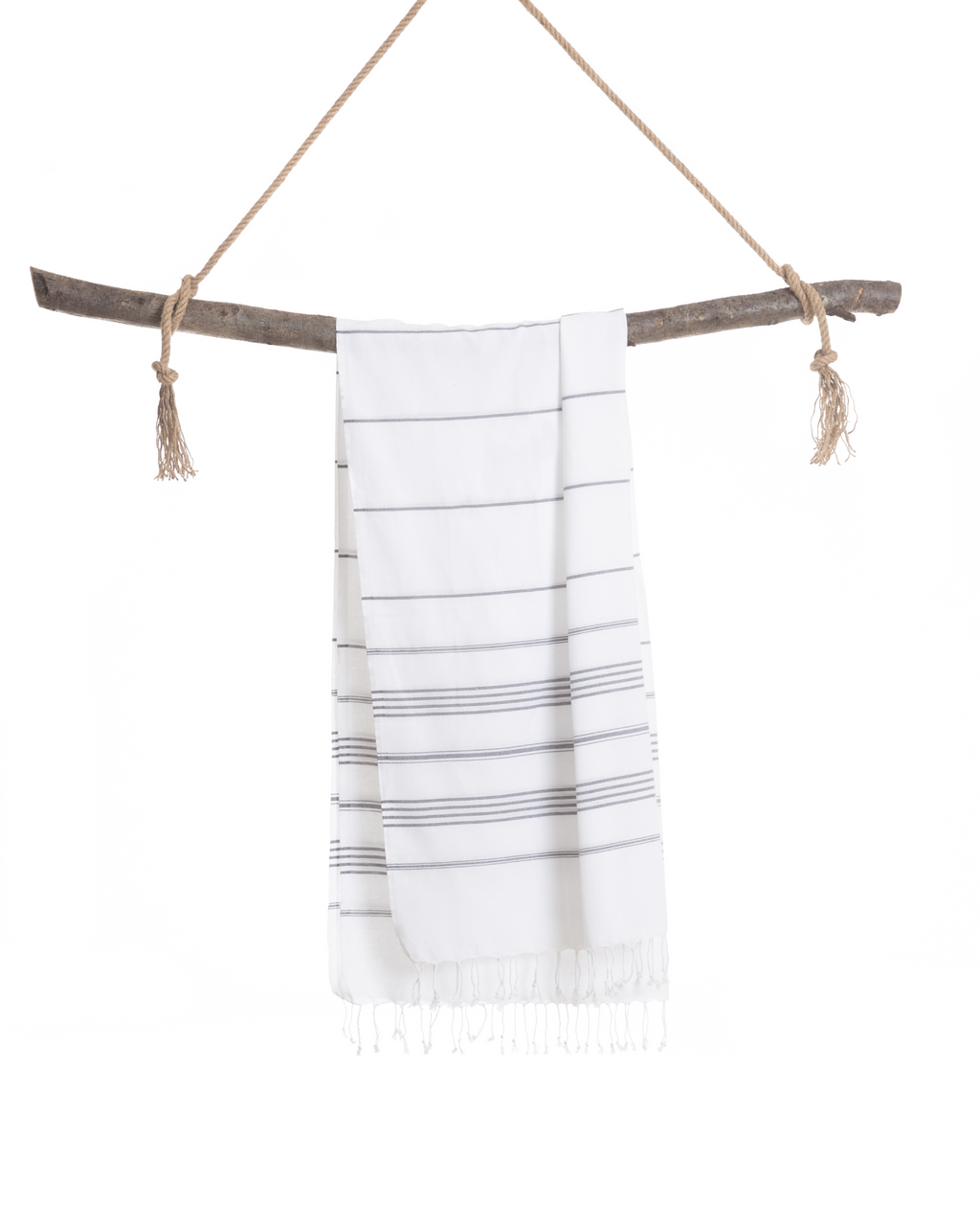 Quick-Dry Cotton Towel – Lightweight Beach & Travel Towel – White – Ipanema-2