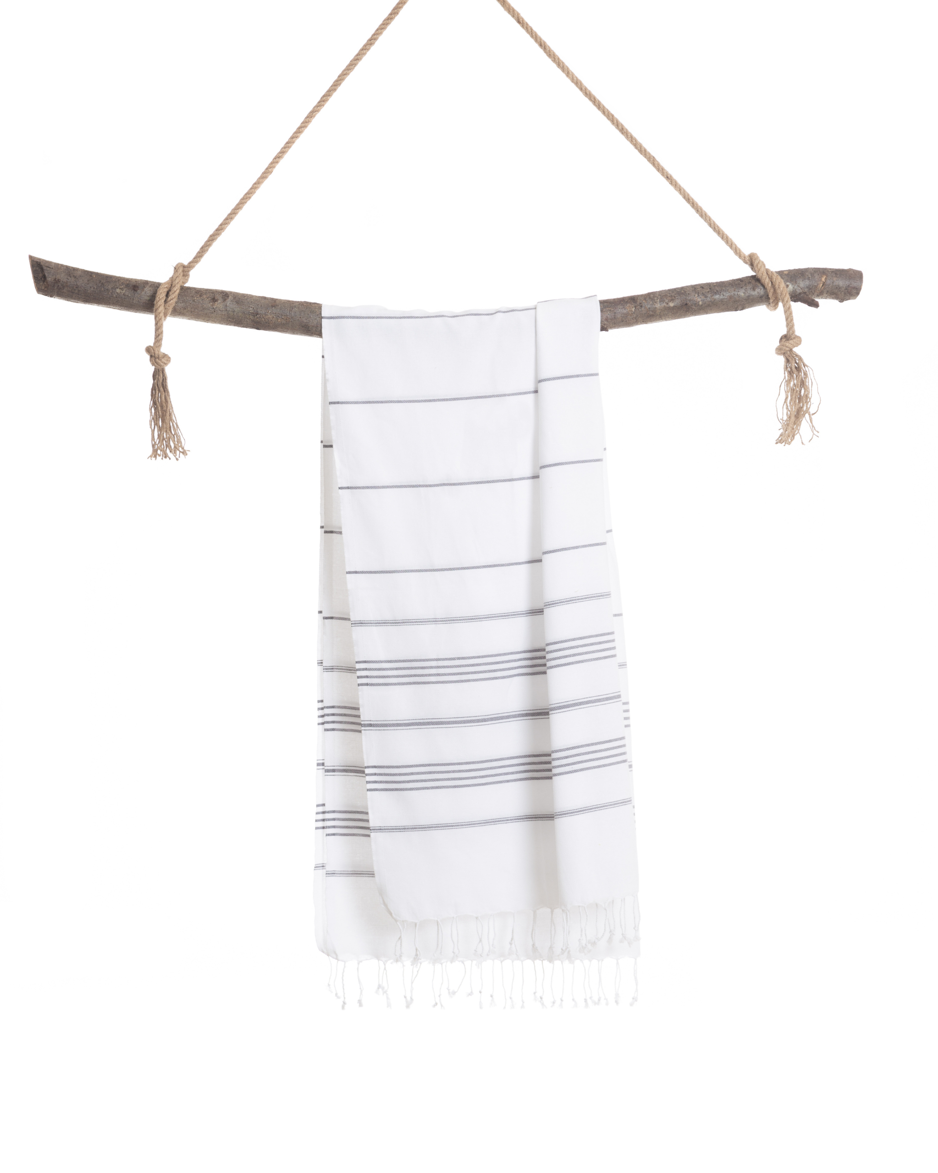 Quick-Dry Cotton Towel – Lightweight Beach & Travel Towel – White – Ipanema-2