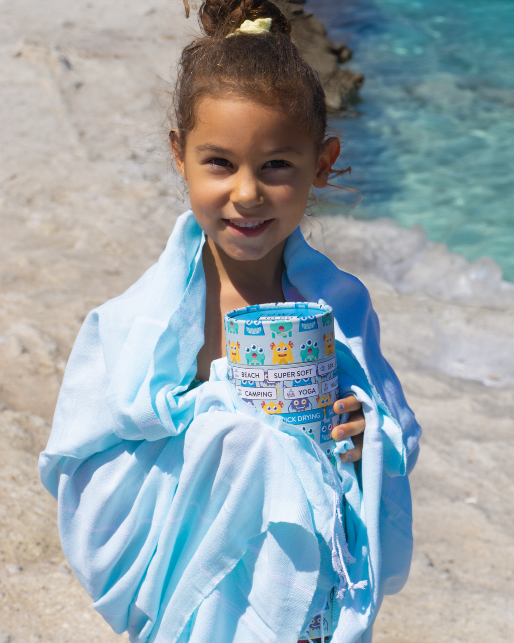Ipanema Kids Hammam Turkish Towel with Recycled Gift Box, Mint-0