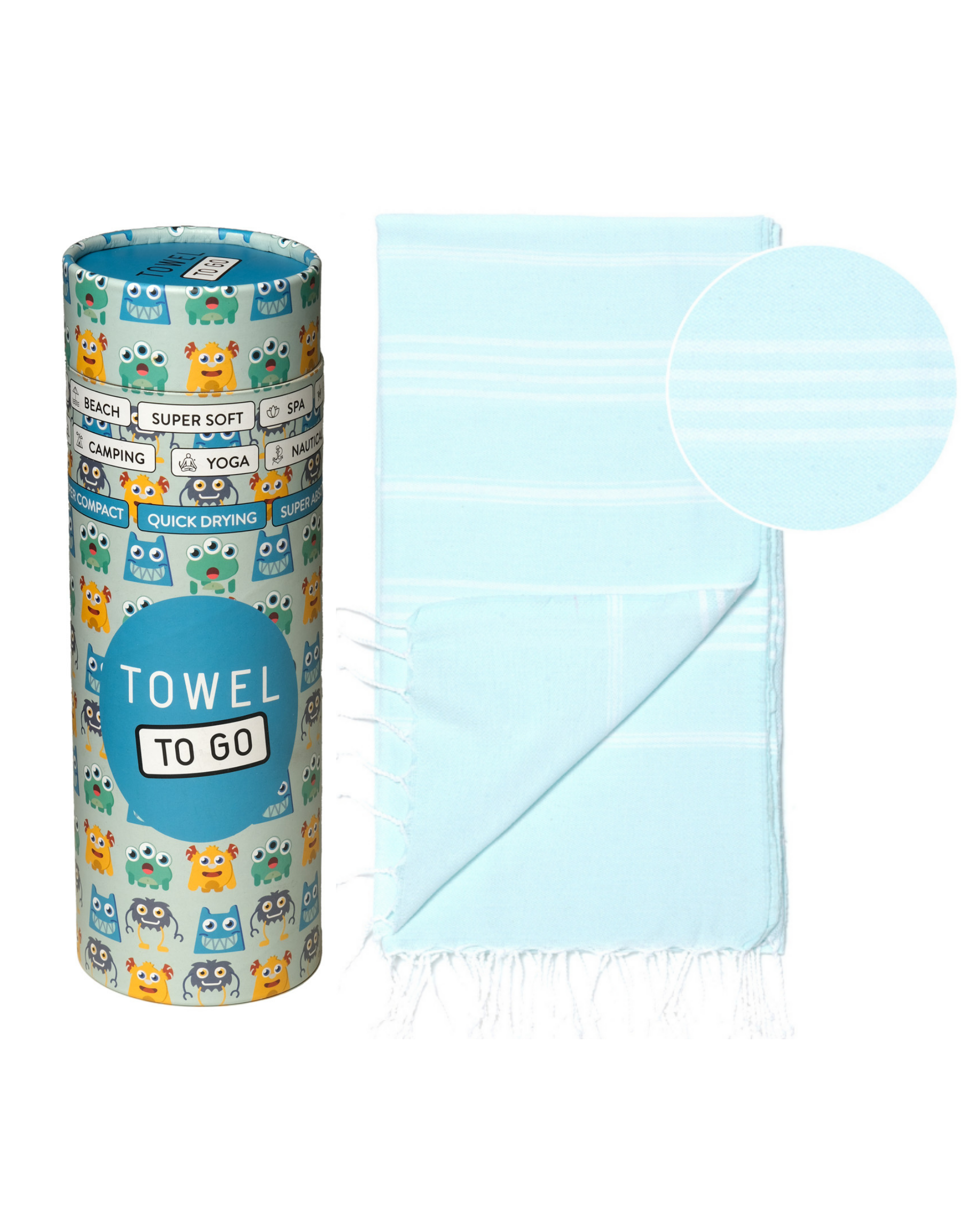 Ipanema Kids Hammam Turkish Towel with Recycled Gift Box, Mint-3