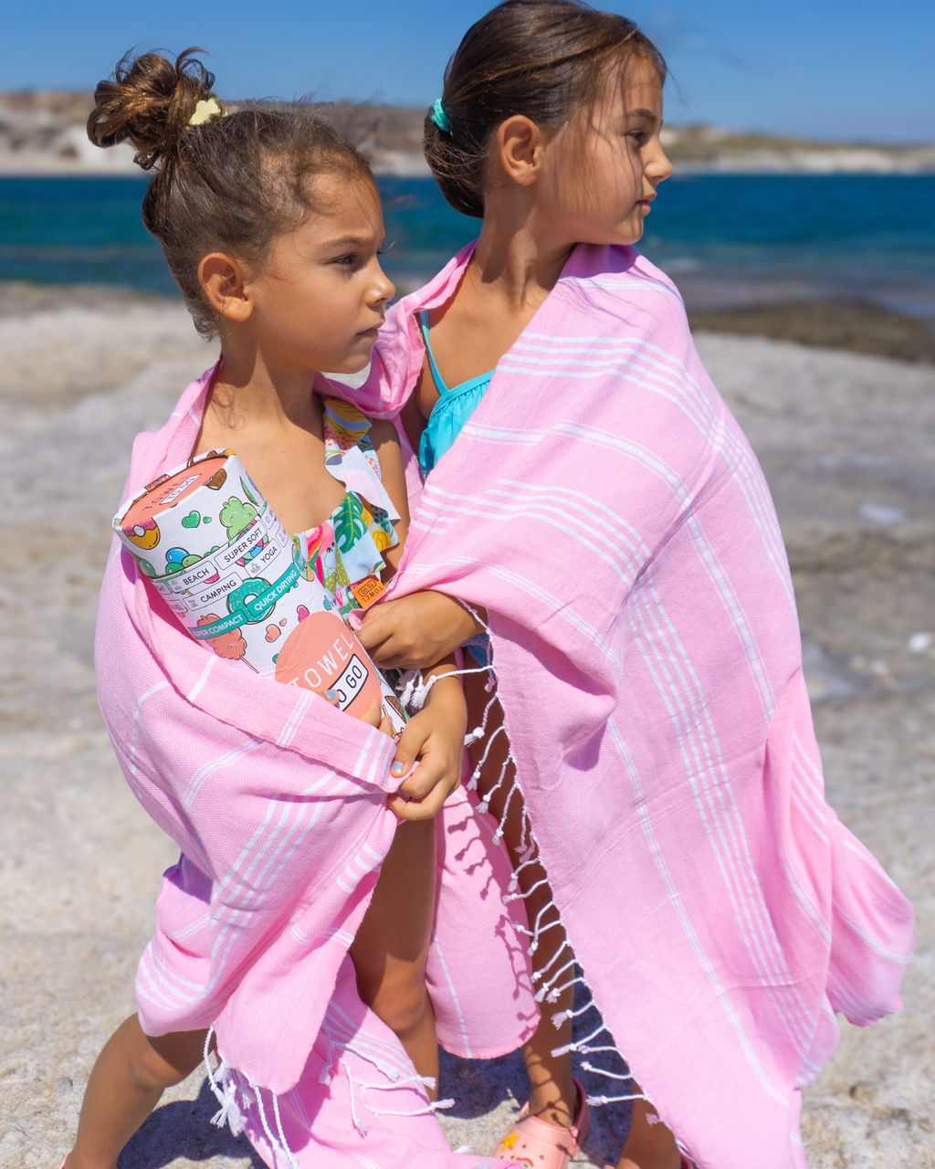 Ipanema Kids Hammam Turkish Towel with Recycled Gift Box, Pink-0