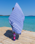Quick-Dry Cotton Towel – Lightweight Beach & Travel Towel – Ocean Blue – Ipanema-0