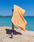 Quick-Dry Cotton Towel – Lightweight Beach & Travel Towel – Orange – Ipanema-0