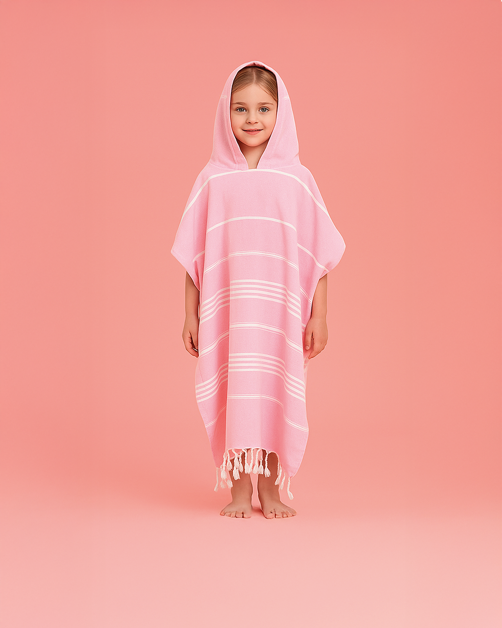 Ipanema Kids Poncho Towel with Recycled Gift Box, Pink-0