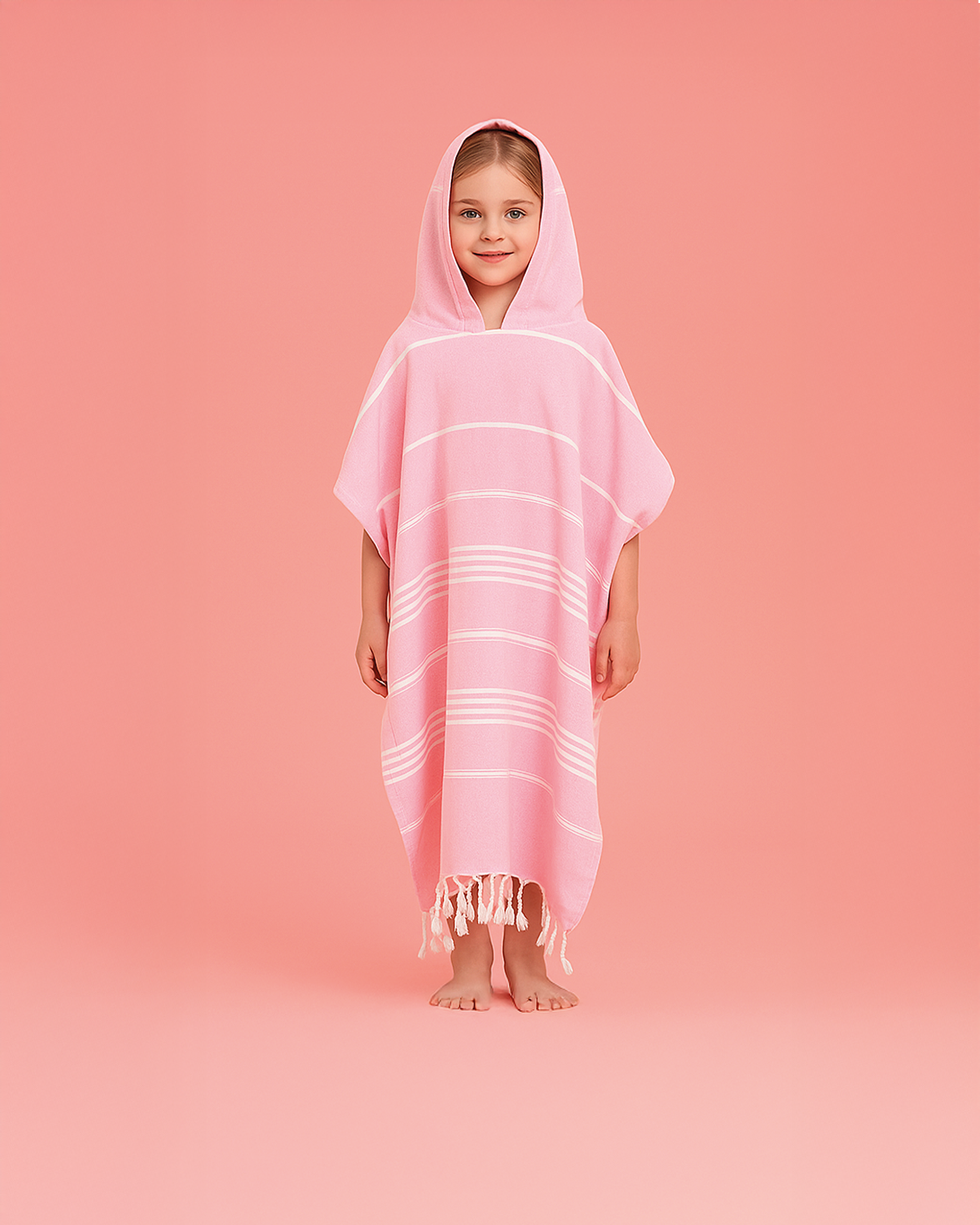 Ipanema Kids Poncho Towel with Recycled Gift Box, Pink-0