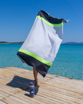 Quick-Dry Cotton Towel – Lightweight Beach & Travel Towel – Grey & Charcoal – Recycled Cotton Neon-0