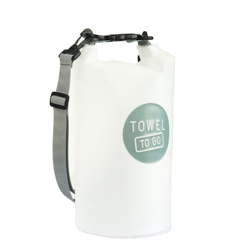 Towel to Go Roll N Go Bag – Waterproof & Transparent Dry Bag, Grey (5 Liters)-1