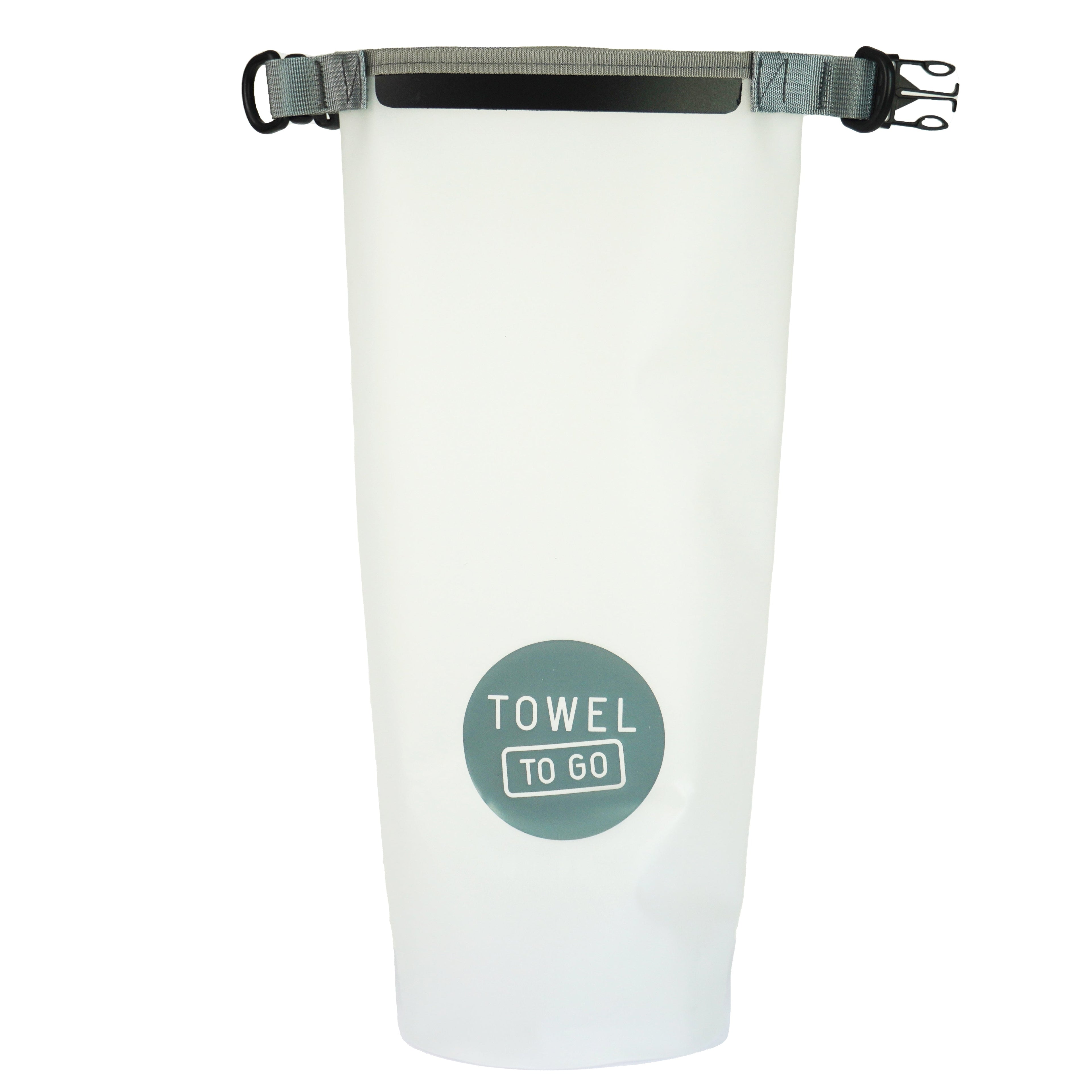Towel to Go Roll N Go Bag – Waterproof & Transparent Dry Bag, Grey (5 Liters)-4