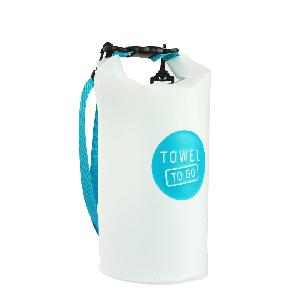 Towel to Go Roll N Go Bag – Waterproof & Transparent Dry Bag, Blue (5 Liters)-1