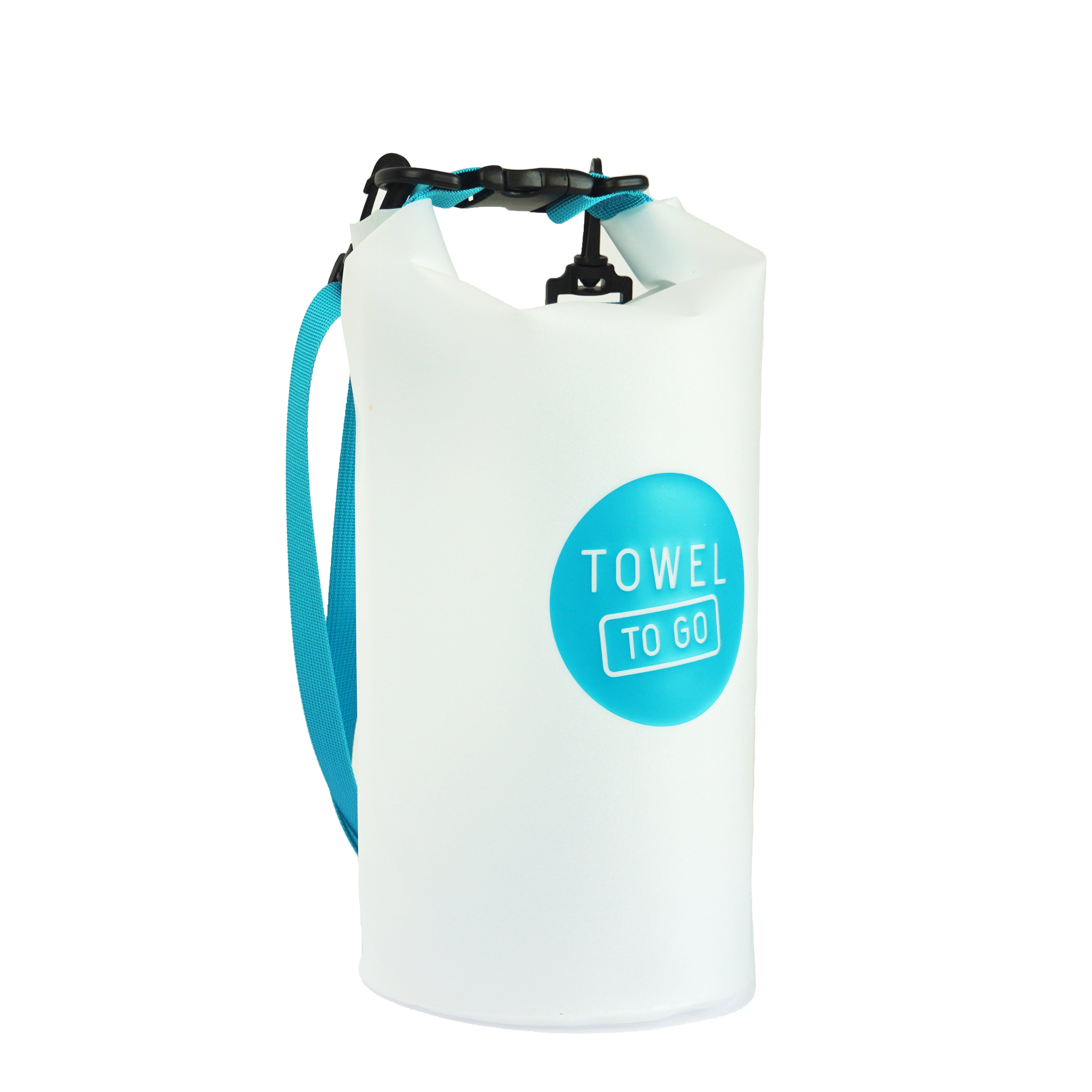 Towel to Go Roll N Go Bag – Waterproof & Transparent Dry Bag, Blue (5 Liters)-1