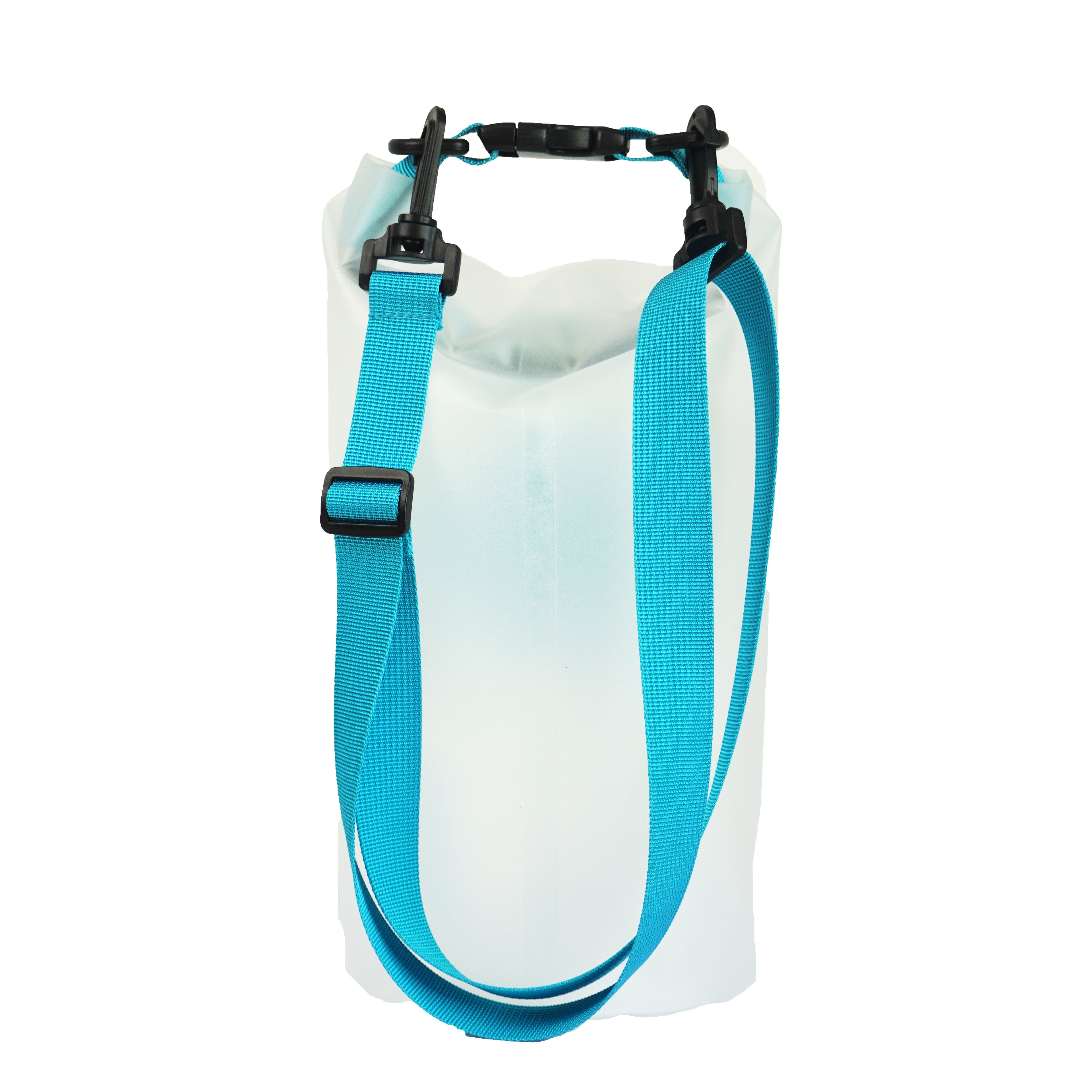 Towel to Go Roll N Go Bag – Waterproof & Transparent Dry Bag, Blue (5 Liters)-2