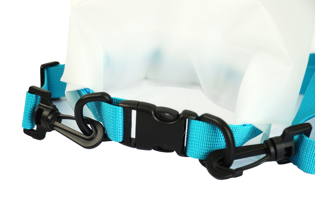 Towel to Go Roll N Go Bag – Waterproof & Transparent Dry Bag, Blue (5 Liters)-3