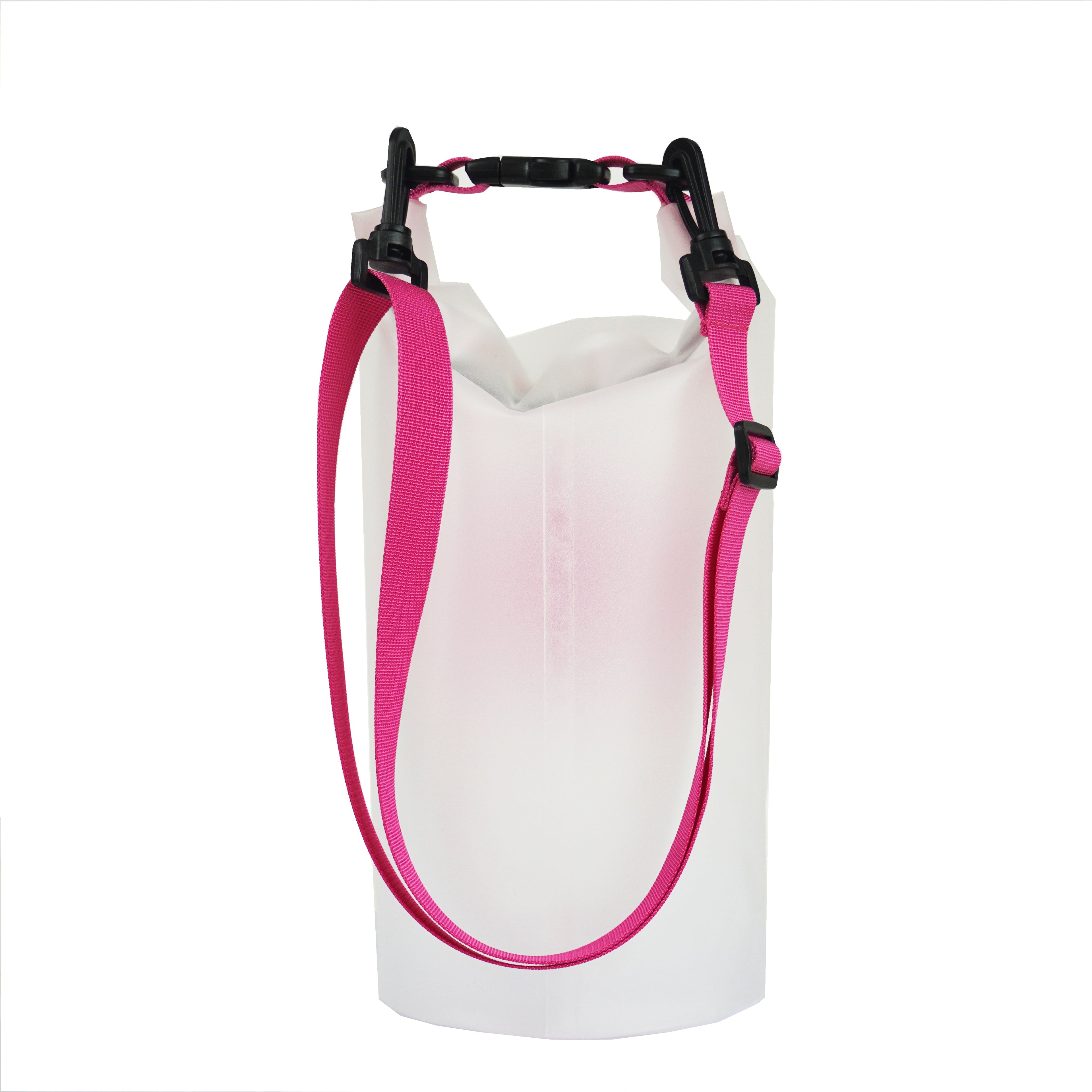 Towel to Go Roll N Go Bag – Waterproof & Transparent Dry Bag,  Pink (5 Liters)-2