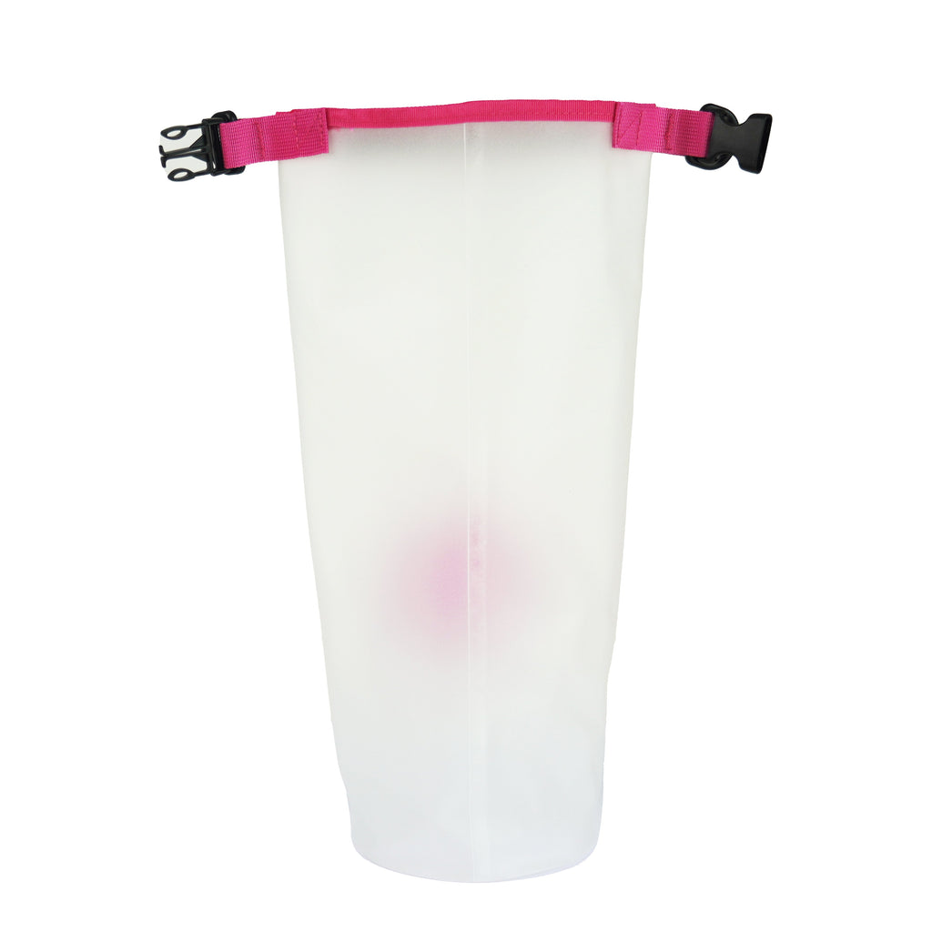 Towel to Go Roll N Go Bag – Waterproof & Transparent Dry Bag,  Pink (5 Liters)-4