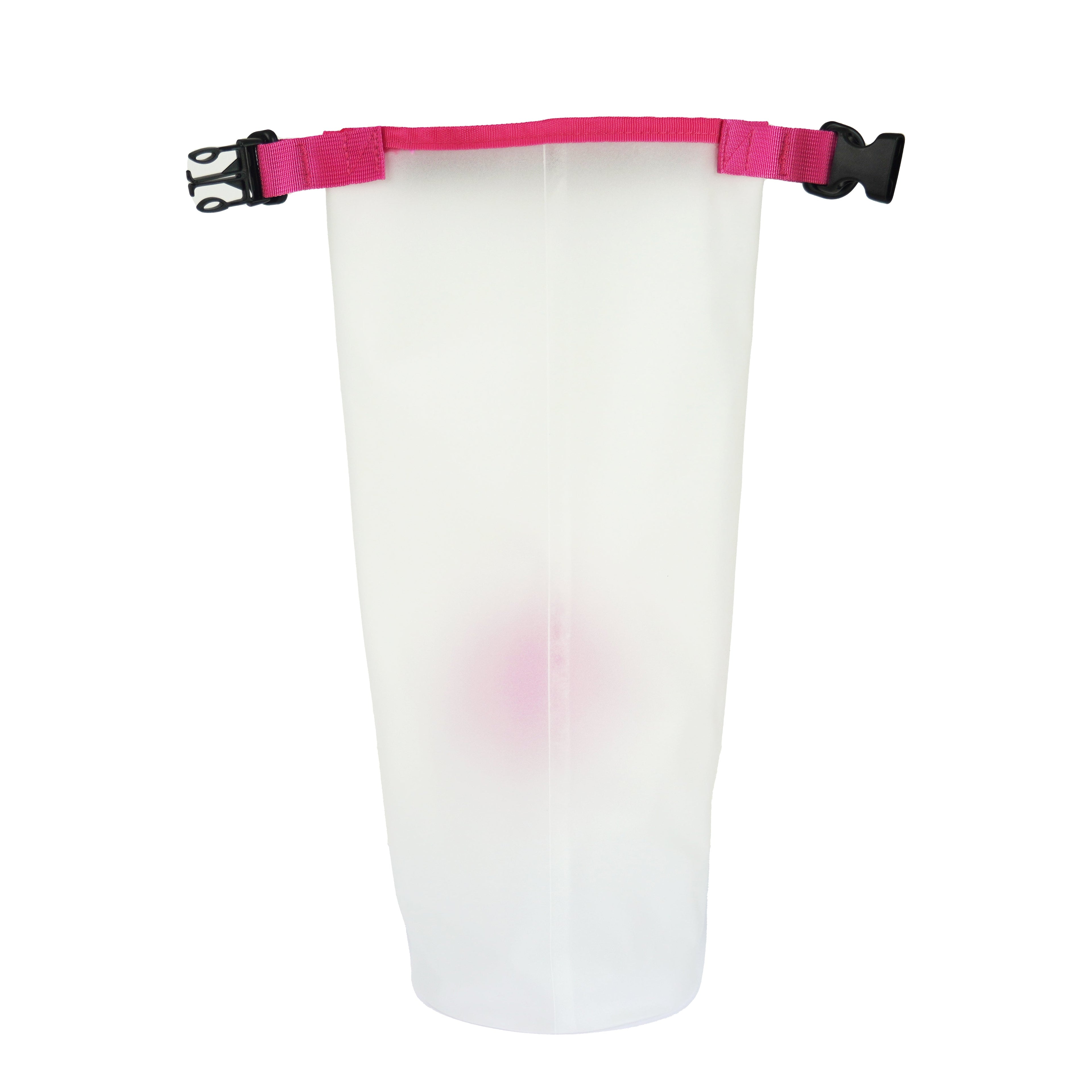 Towel to Go Roll N Go Bag – Waterproof & Transparent Dry Bag,  Pink (5 Liters)-4