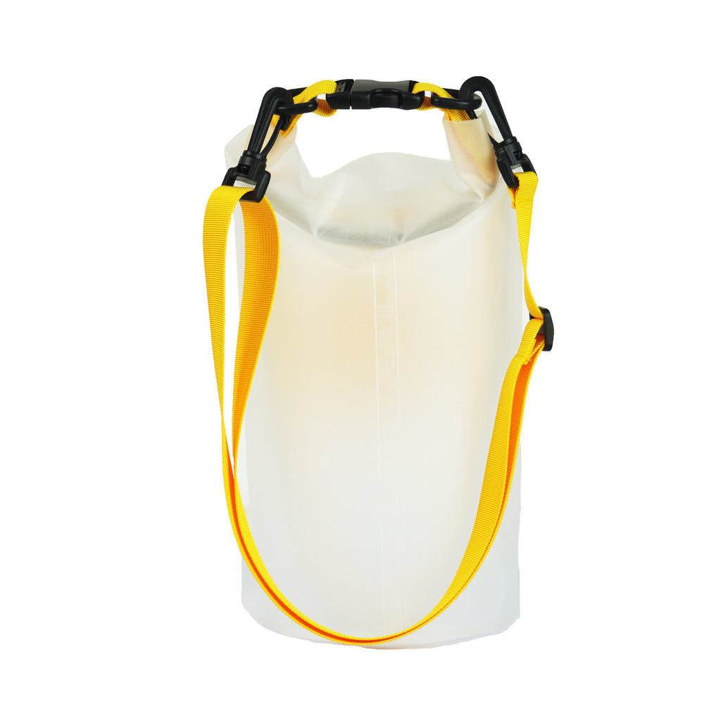Towel to Go Roll N Go Bag – Waterproof & Transparent Dry Bag, Yellow (5 Liters)-3