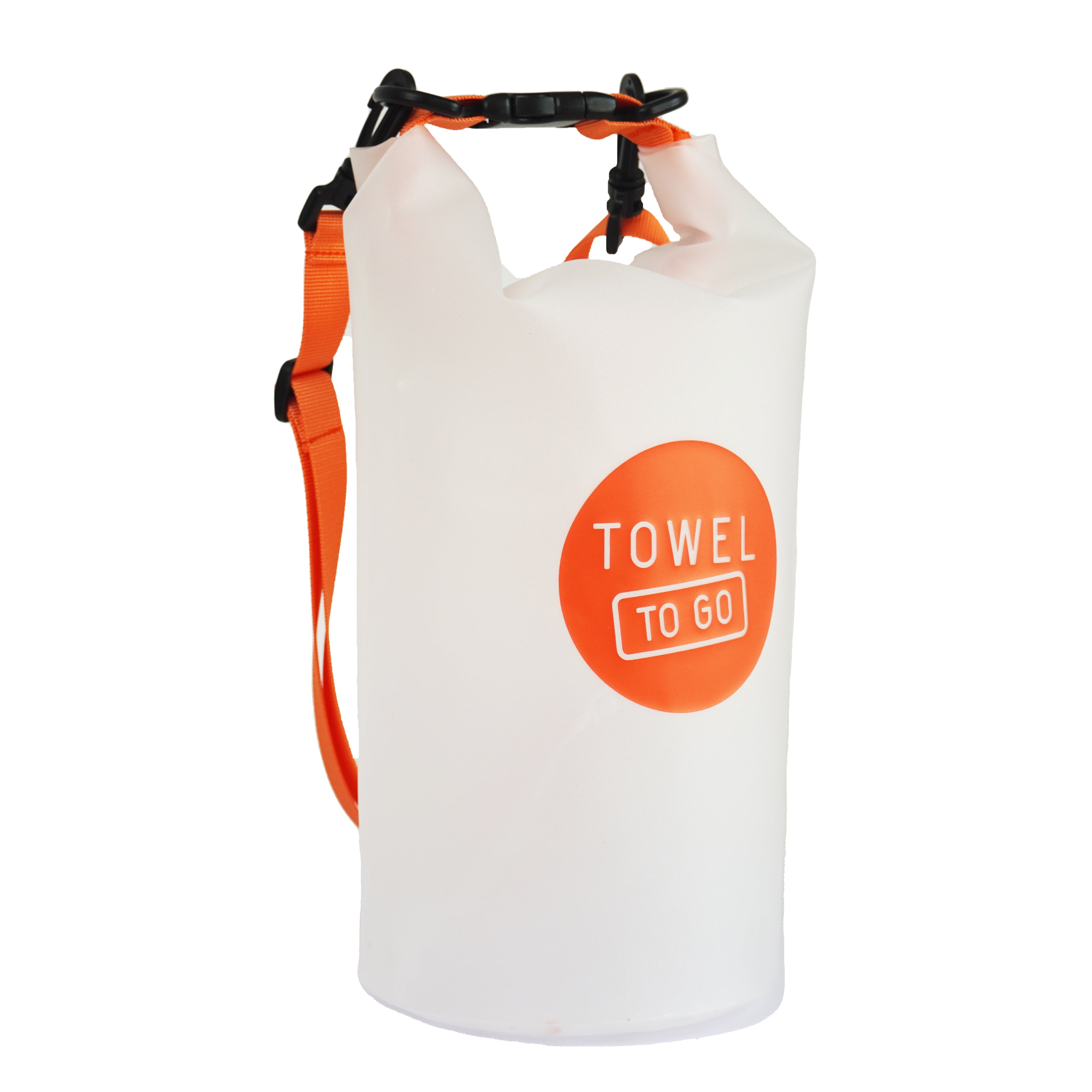 Towel to Go Roll N Go Bag – Waterproof & Transparent Dry Bag, Orange (5 Liters)-3