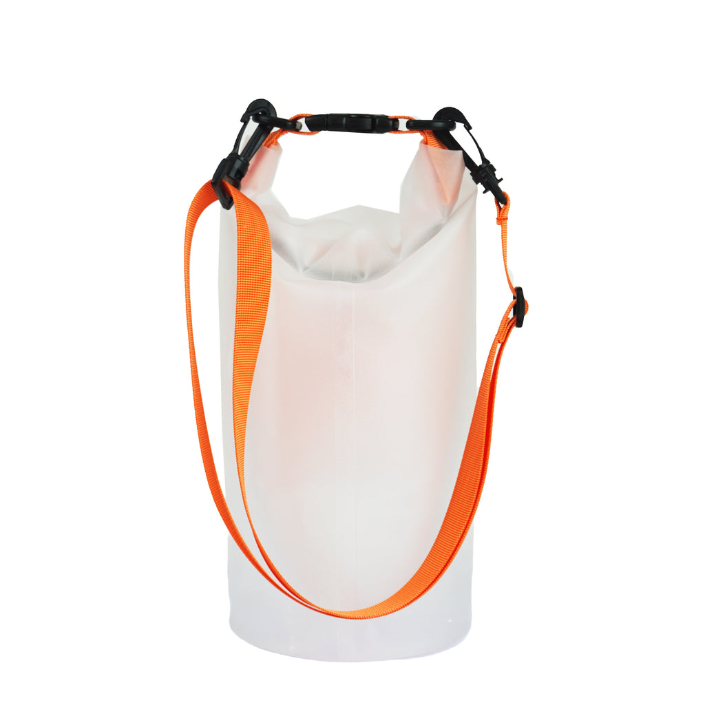 Towel to Go Roll N Go Bag – Waterproof & Transparent Dry Bag, Orange (5 Liters)-4