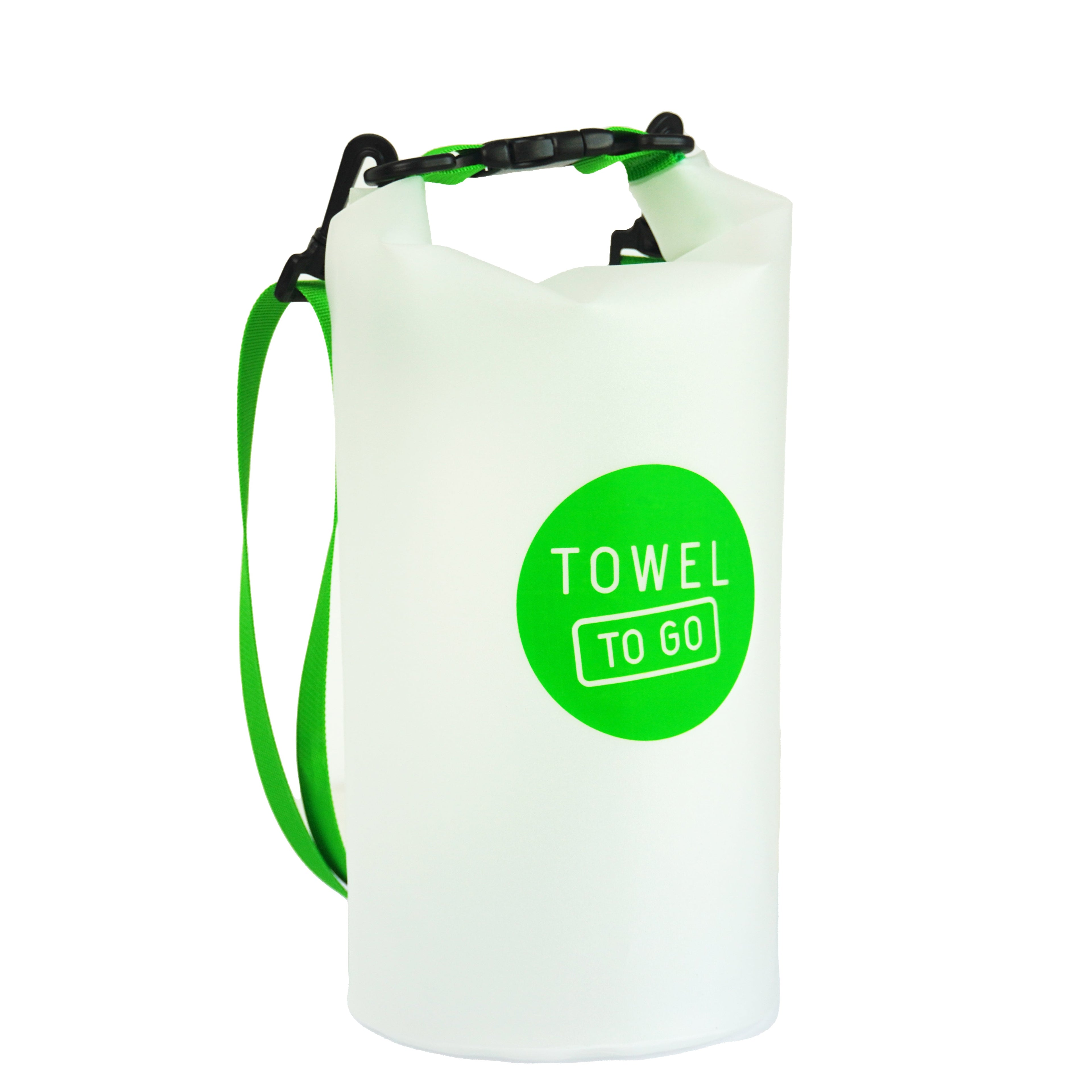 Towel to Go Roll N Go Bag – Waterproof & Transparent Dry Bag, Green (5 Liters)-2