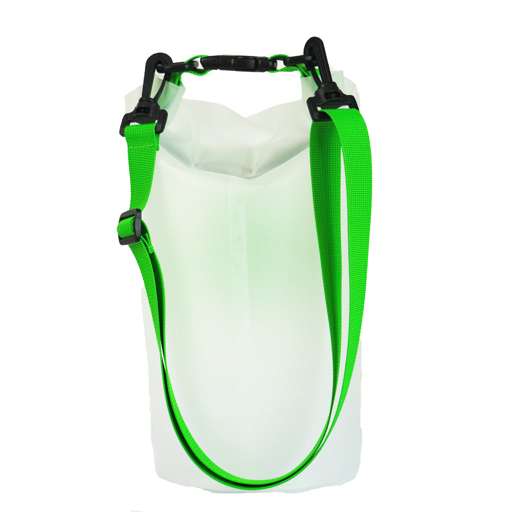 Towel to Go Roll N Go Bag – Waterproof & Transparent Dry Bag, Green (5 Liters)-3
