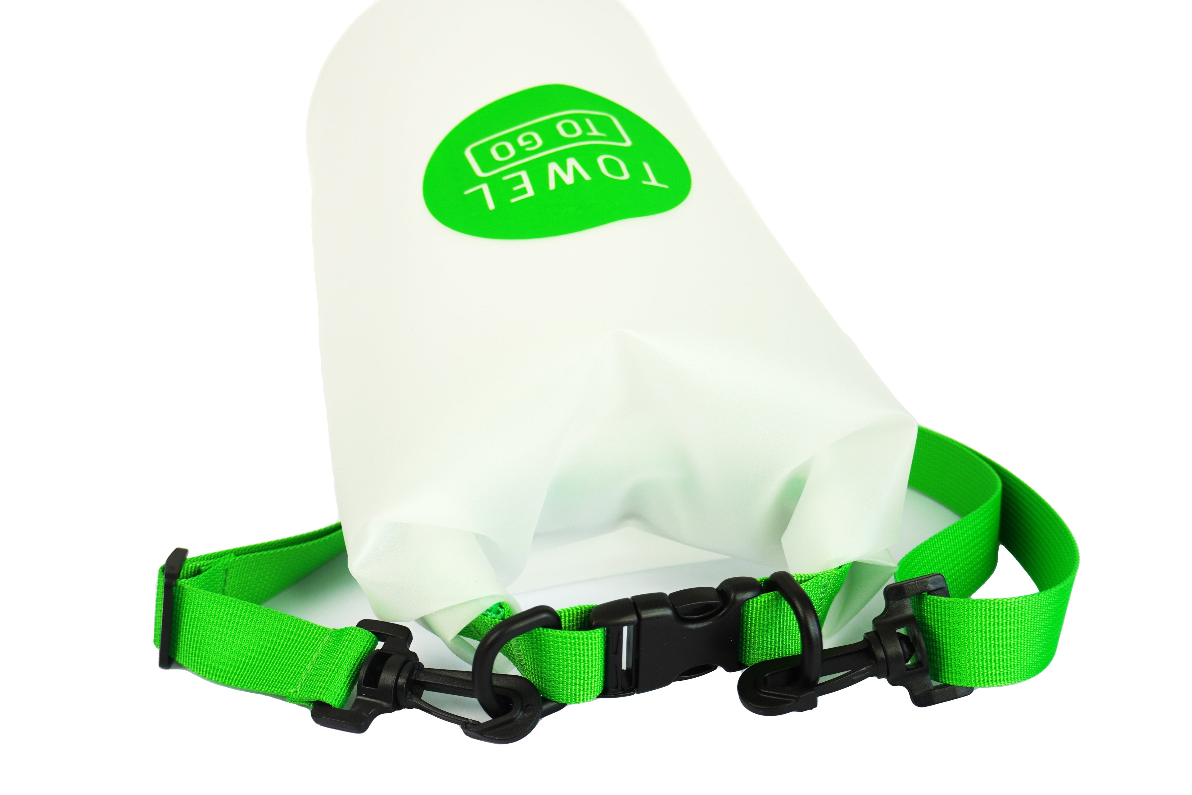 Towel to Go Roll N Go Bag – Waterproof & Transparent Dry Bag, Green (5 Liters)-4