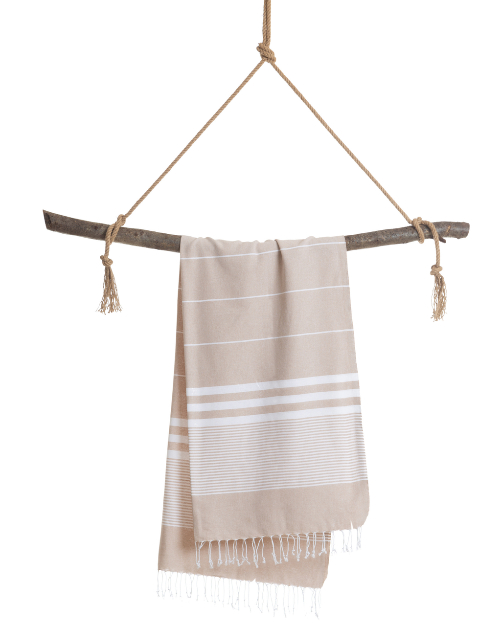 Quick-Dry Cotton Towel – Lightweight Beach & Travel Towel – Beige – Malibu-2