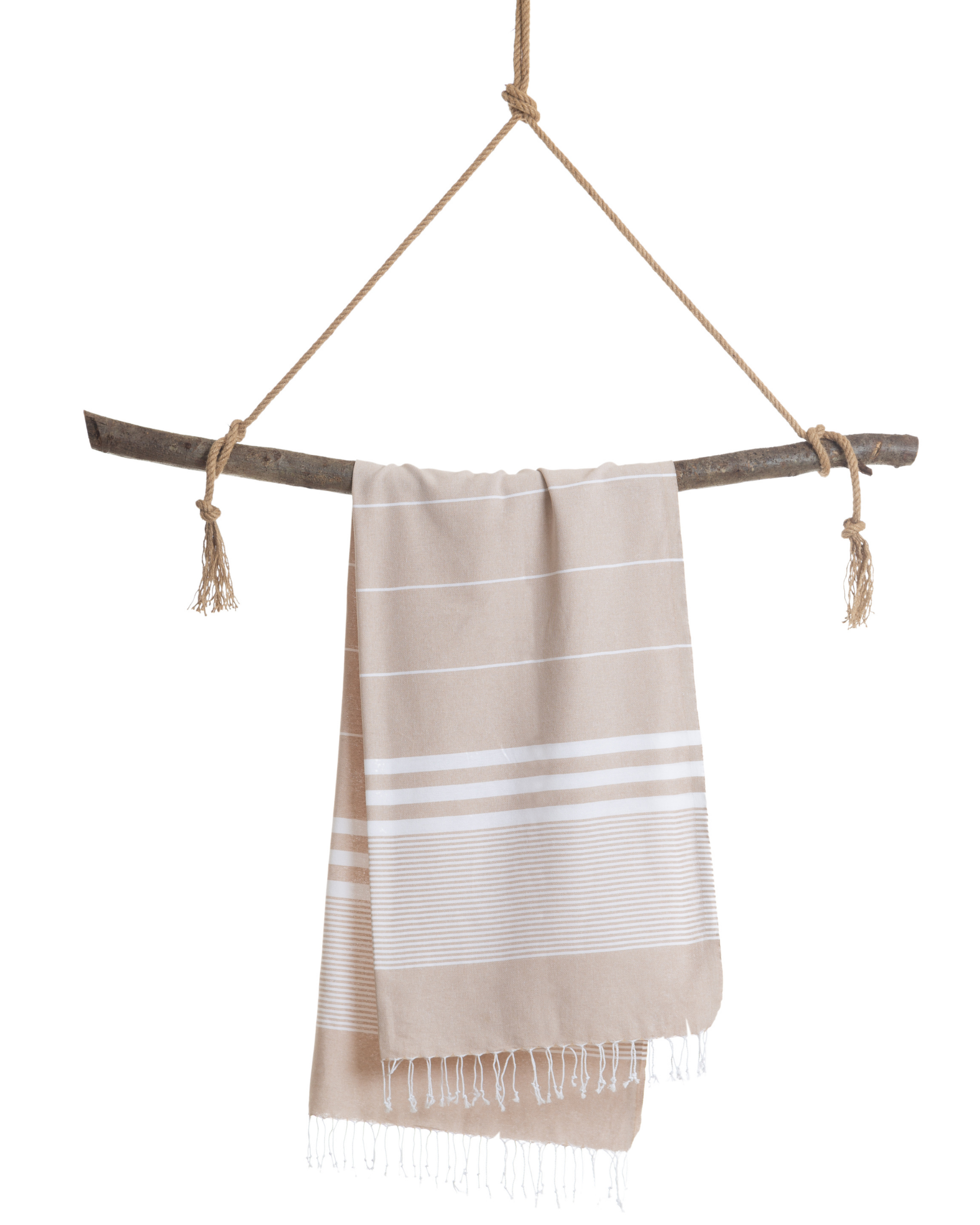 Quick-Dry Cotton Towel – Lightweight Beach & Travel Towel – Beige – Malibu-2