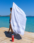 Quick-Dry Cotton Towel – Lightweight Beach & Travel Towel – Grey – Malibu-0