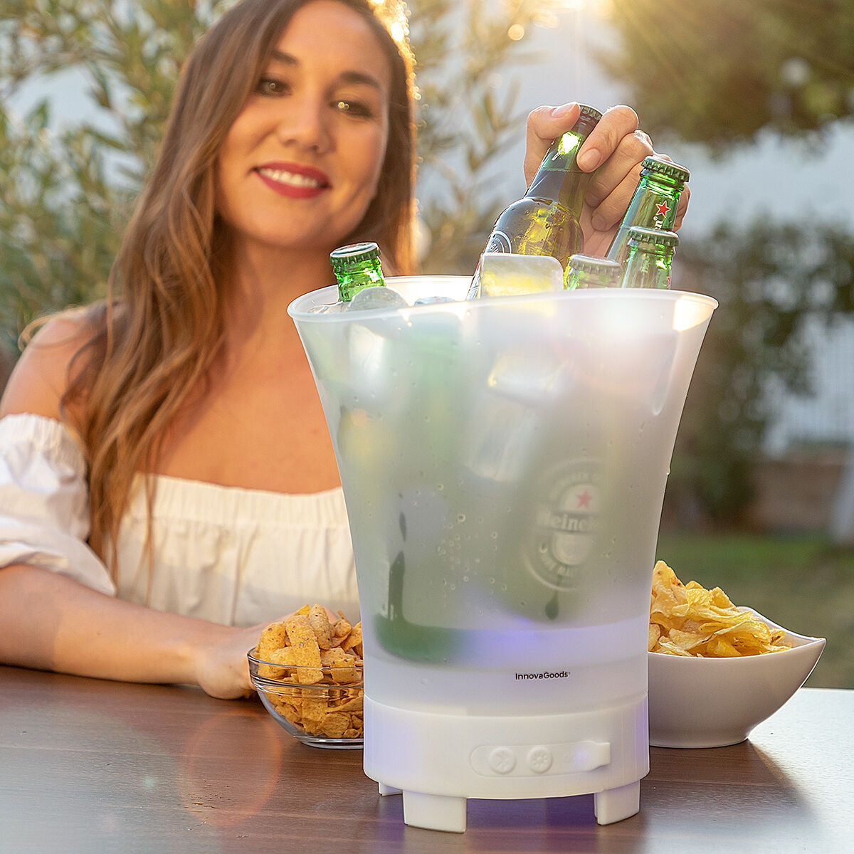 LED bucket with rechargeable speaker Sonice InnovaGoods-10