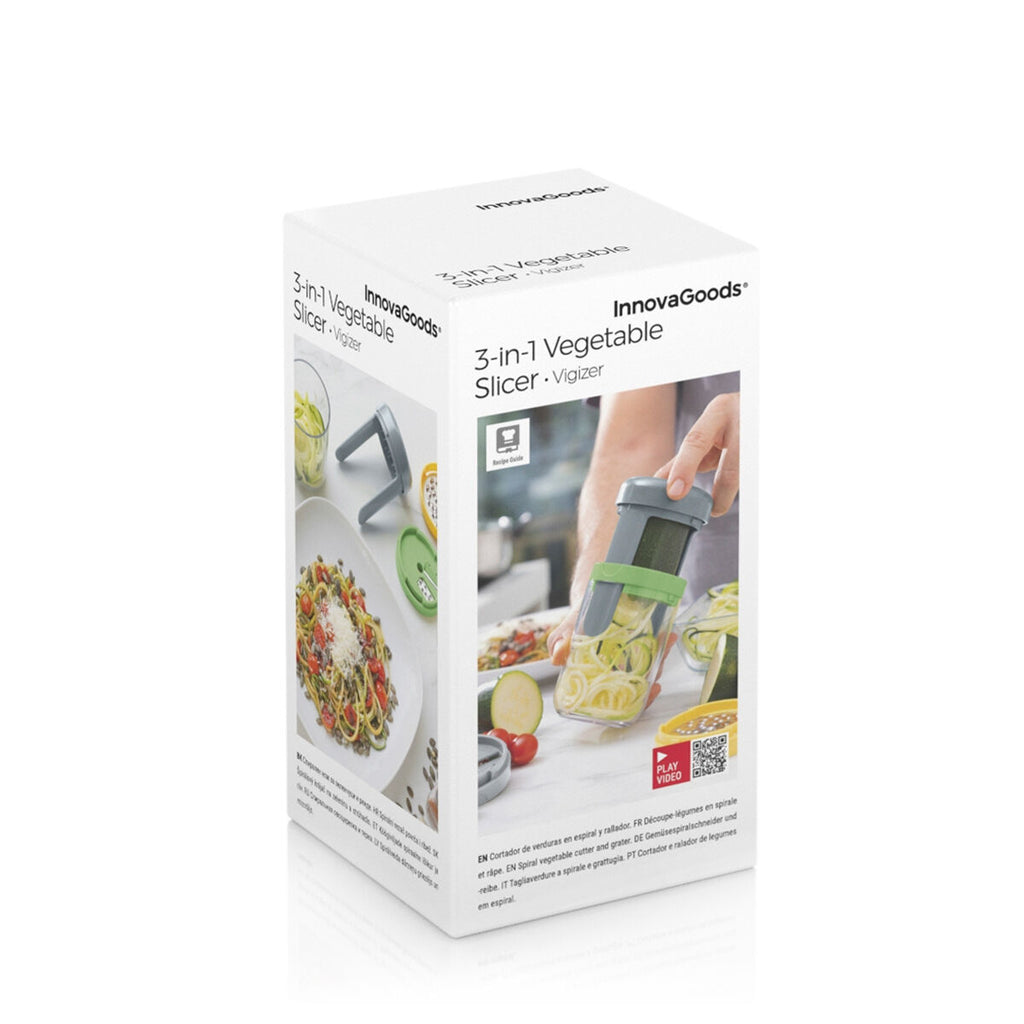 Vegetable Spiral Cutter and Grater with Recipes Vigizer InnovaGoods-1
