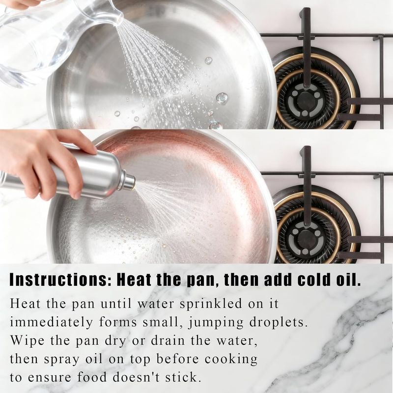 Titanium Pan,100% Non-toxic Titanium Pan,Non Stick Chemical-Free,Extreme Heat-Resistant & Lasts a Lifetime,Non-Stick Skillet for Home Use, Induction Cooktops And Gas Stoves for Omelettes Steaks 26cm-2