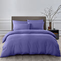 NNEDSZ Comfort 2000TC Quilt Cover Set Bamboo Cooling Hypoallergenic Breathable Queen Royal Blue