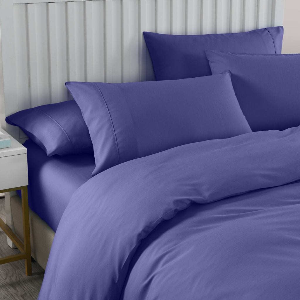 NNEDSZ Comfort 2000TC Quilt Cover Set Bamboo Cooling Hypoallergenic Breathable Queen Royal Blue
