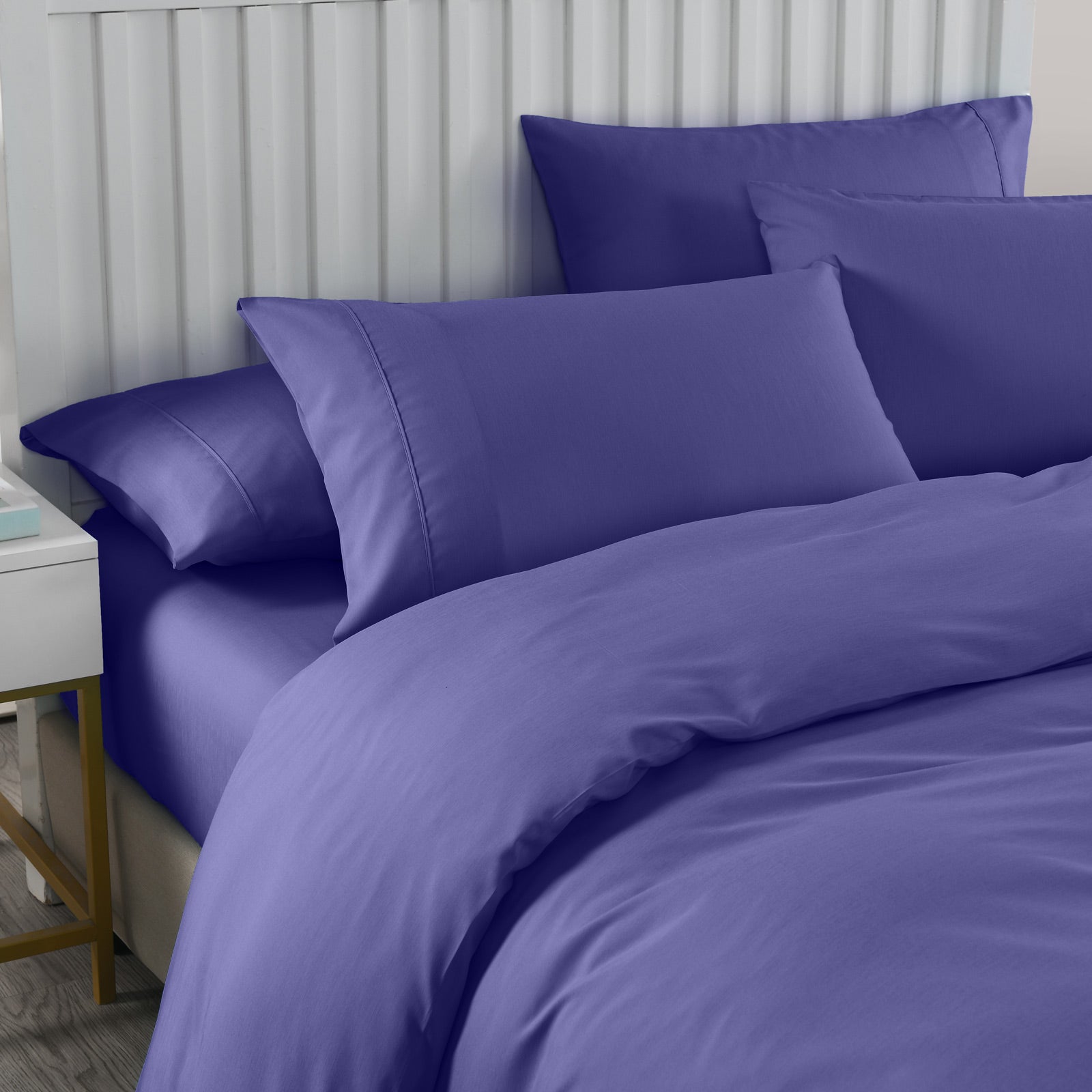 NNEDSZ Comfort 2000TC Quilt Cover Set Bamboo Cooling Hypoallergenic Breathable Queen Royal Blue