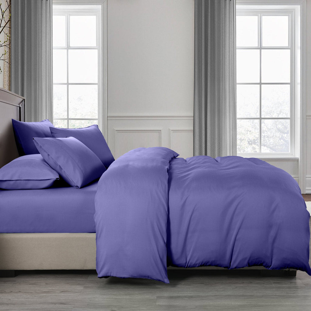 NNEDSZ Comfort 2000TC Quilt Cover Set Bamboo Cooling Hypoallergenic Breathable Queen Royal Blue