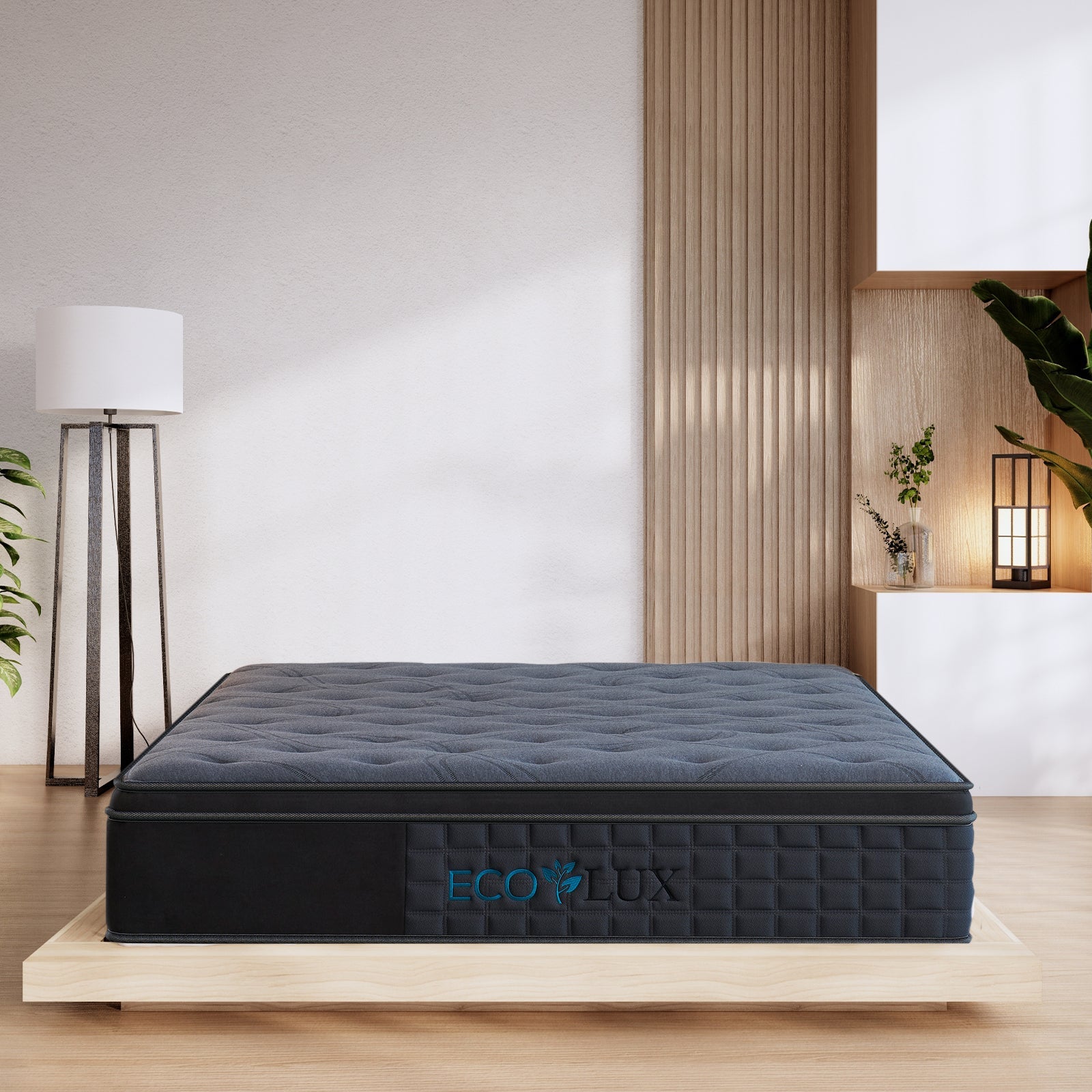 Eco Lux Euro Top 7 -Zone Pocket Spring Mattress Plush Edge Support Medium Firm - Single-1