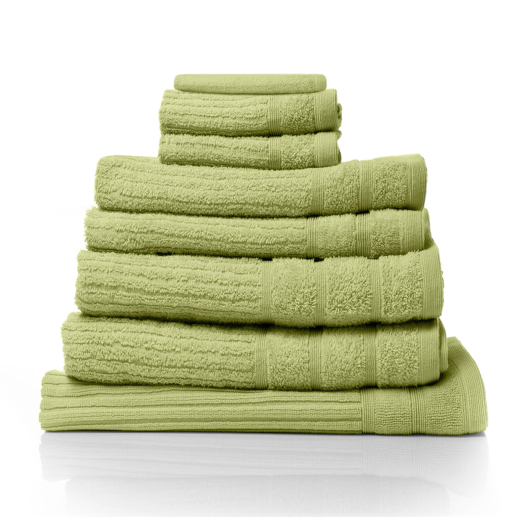 Royal Comfort Eden Egyptian Cotton 600GSM 8 Piece Luxury Bath Towels Set - Spearmint-0