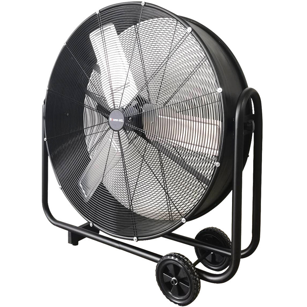 BAUMR-AG 36" 914mm Industrial Mobile Floor Drum Fan, 290W Brushless Motor, Tilting, Large, Commercial, Heavy-duty Frame, EESS Certified-0
